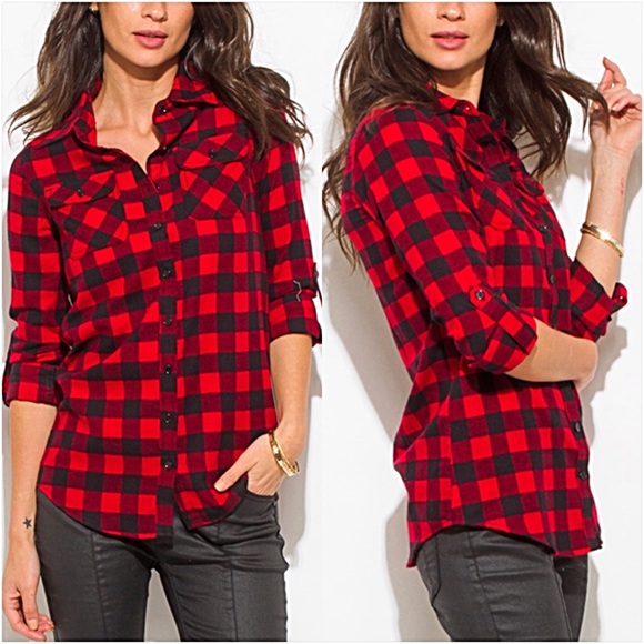Tops - Soft Buffalo Pkaud Flannel Top Shirt SML
